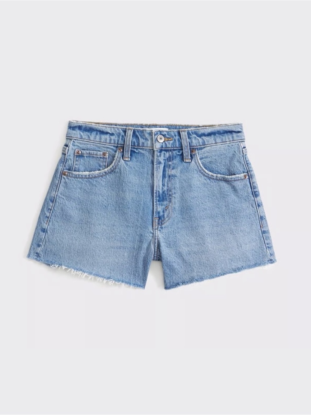 Abercrombie & Fitch Women’s The ‘90s Relaxed Cutoff High Rise Shorts, Size 26 - Picture 2 of 10